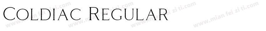 Coldiac Regular字体转换